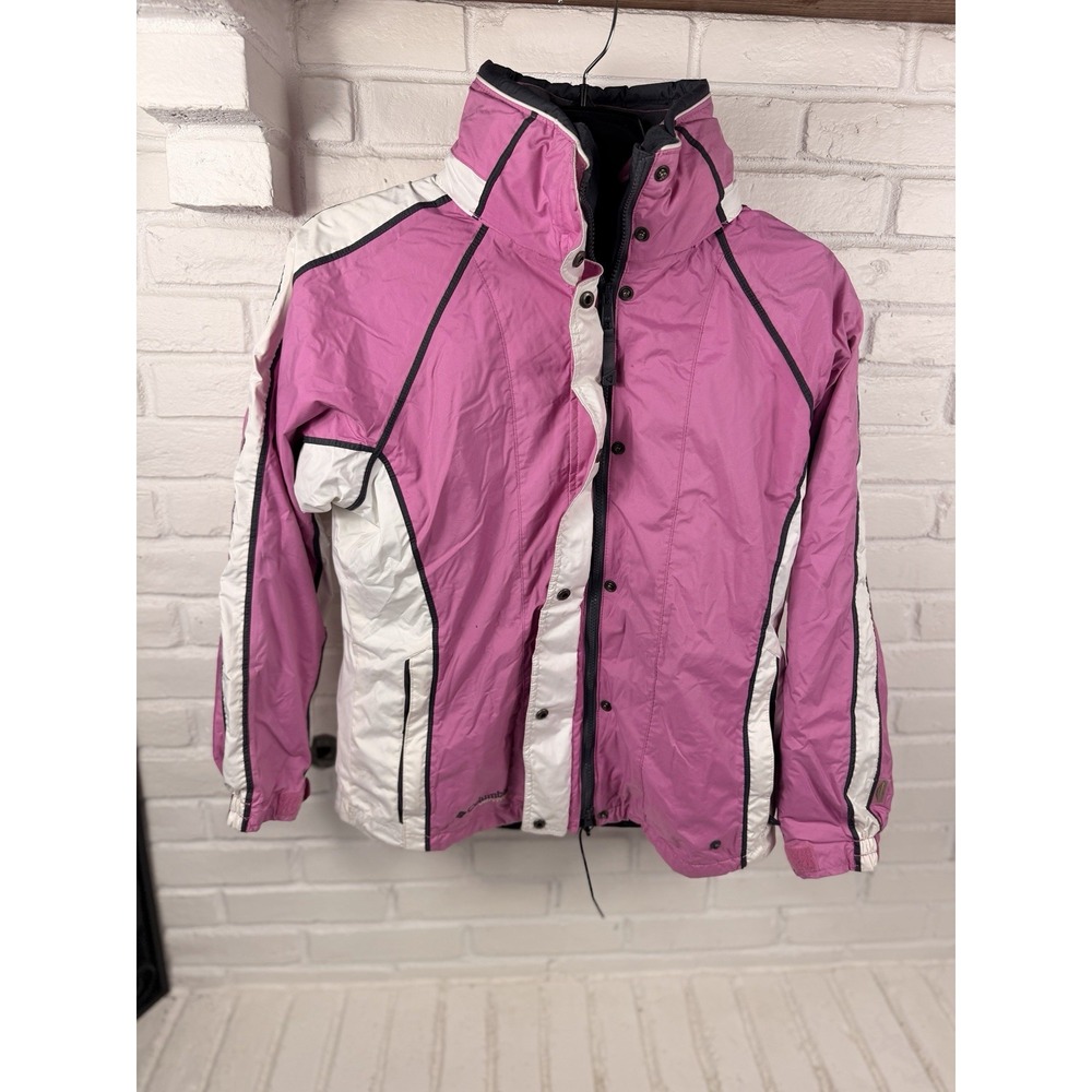 Columbia Bugaboo Vertex Womens M Pink 3 in 1 Ski Jacket Fleece Liner Y2K
